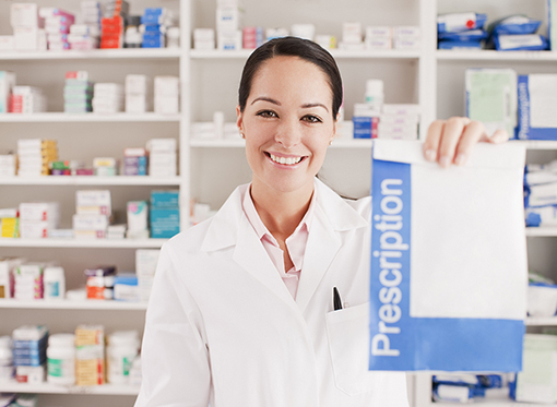 Pharmacist smiling