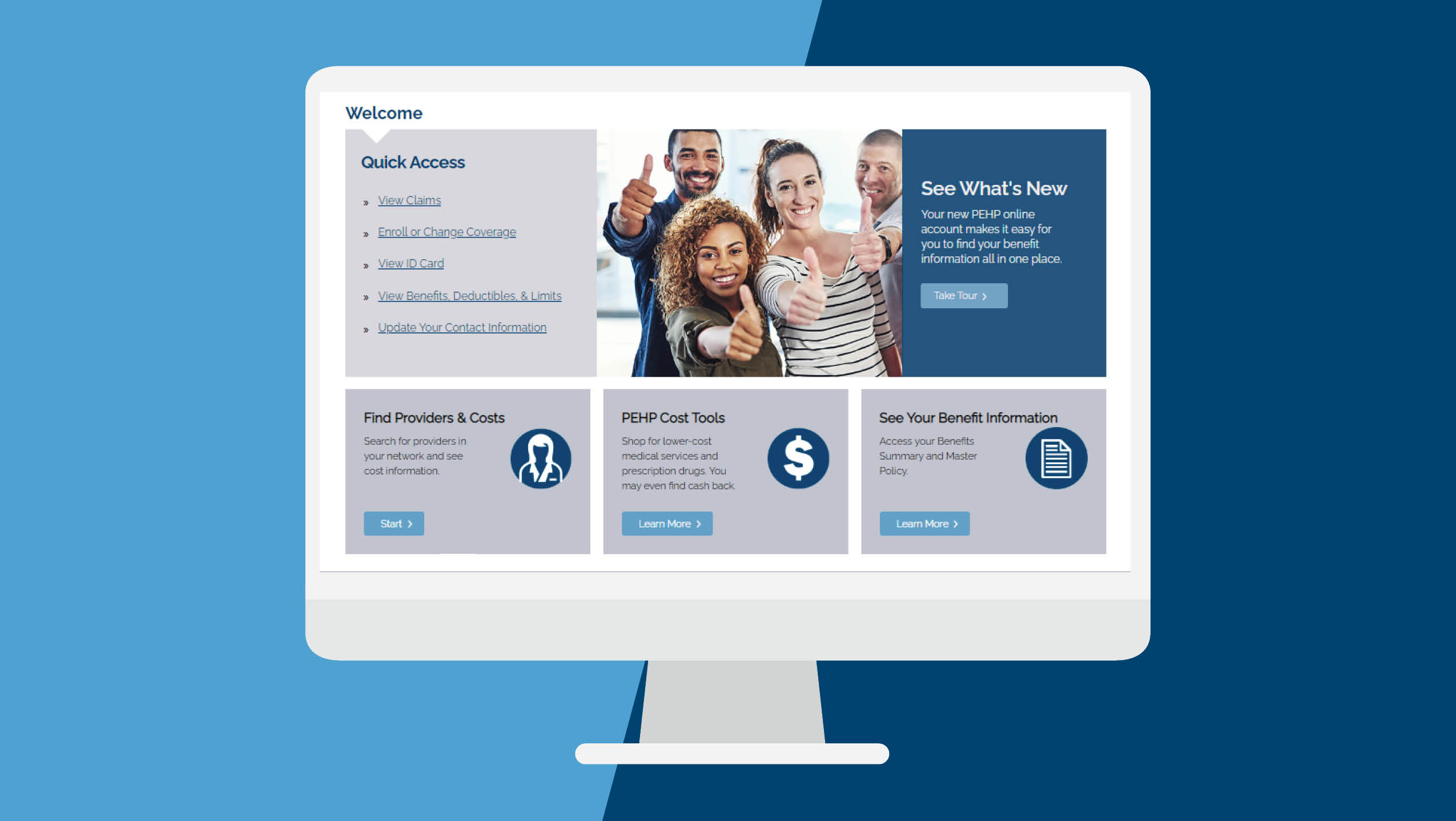 Screenshot of new online account