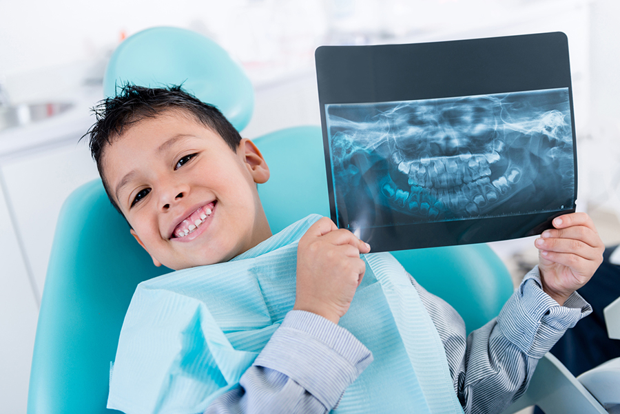 Boy in Dental Office